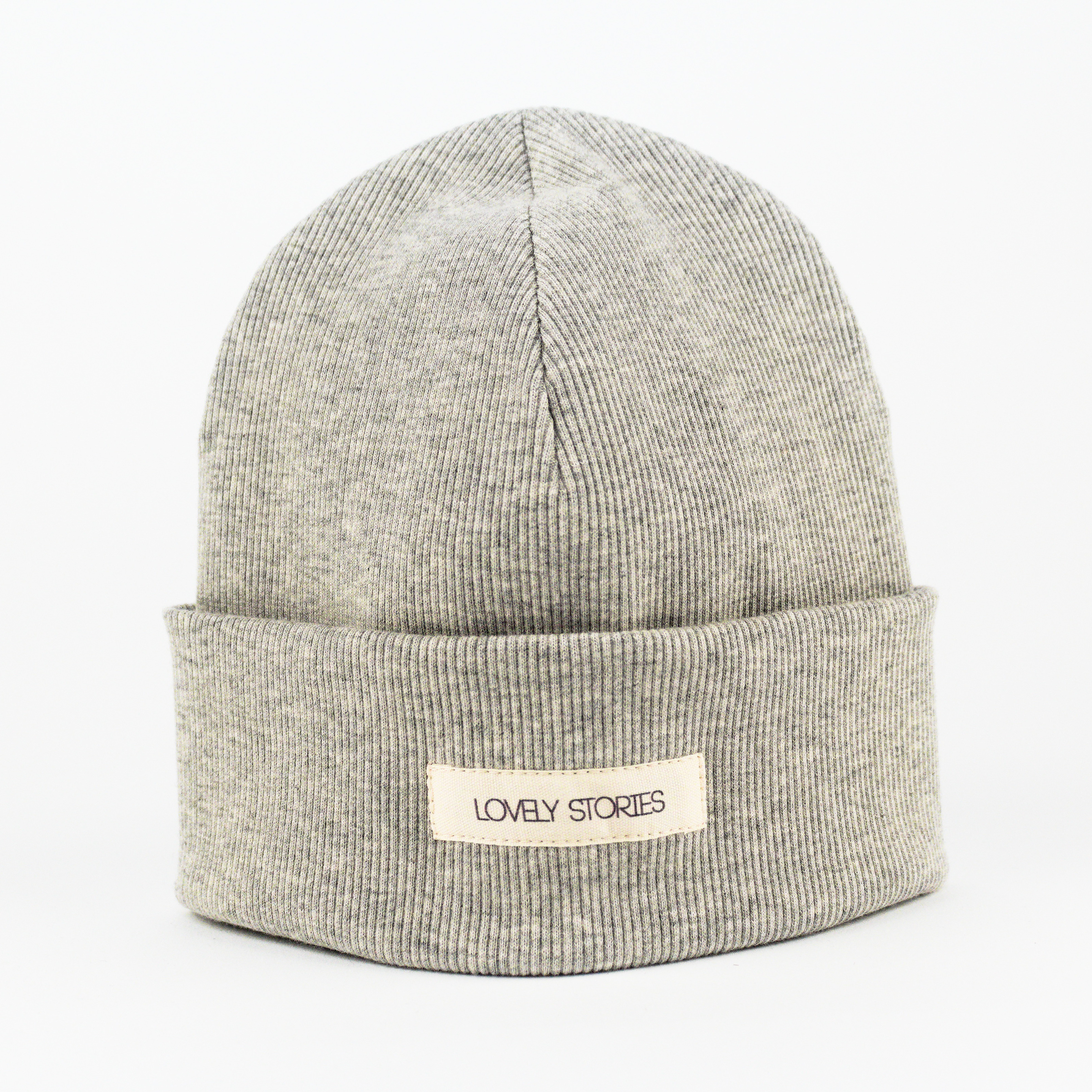 RIB Beanie LOVELY STORIES / light grey