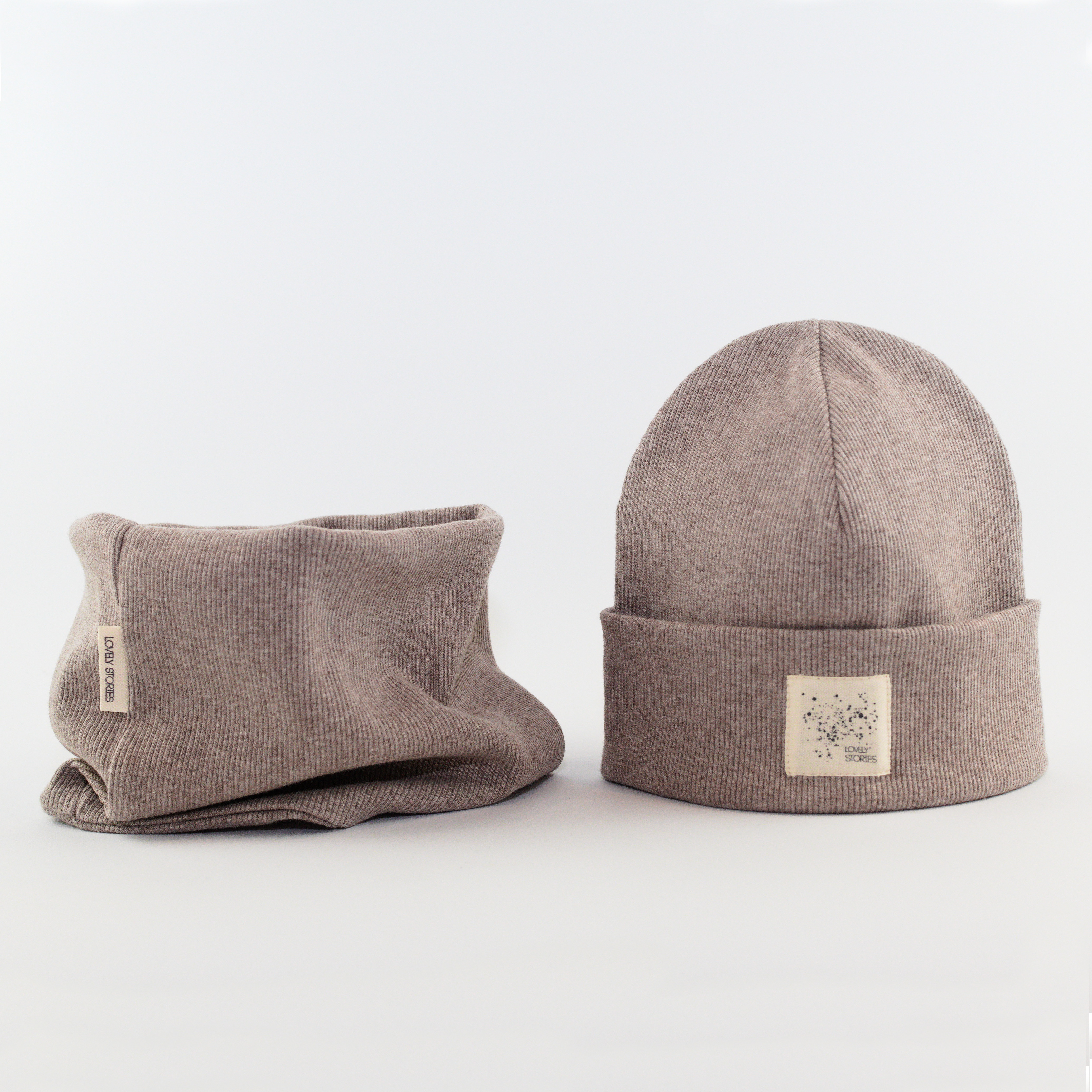 RIB Beanie LOVELY STORIES / taupe