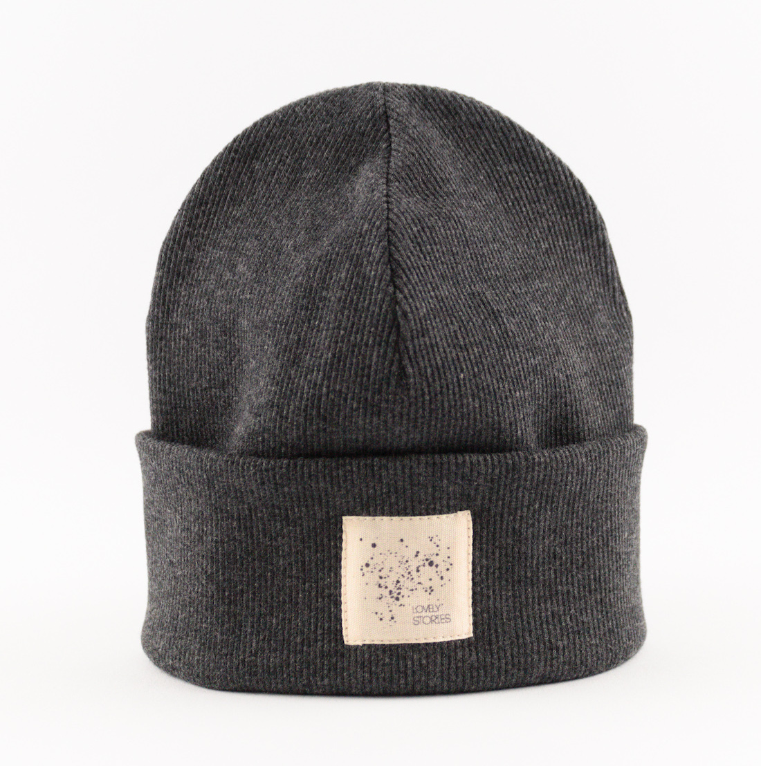 RIB Beanie DOTTIES / dark grey