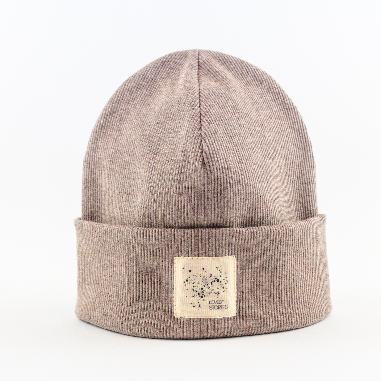 RIB Beanie DOTTIES / taupe