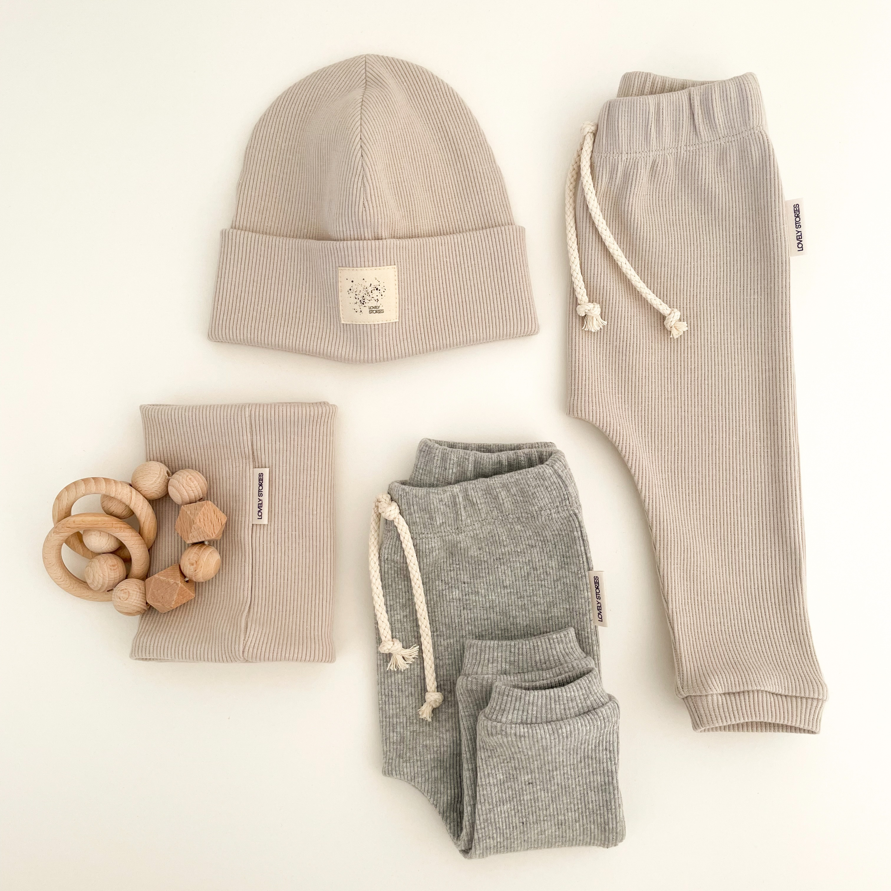 RIB Beanie DOTTIES / beige