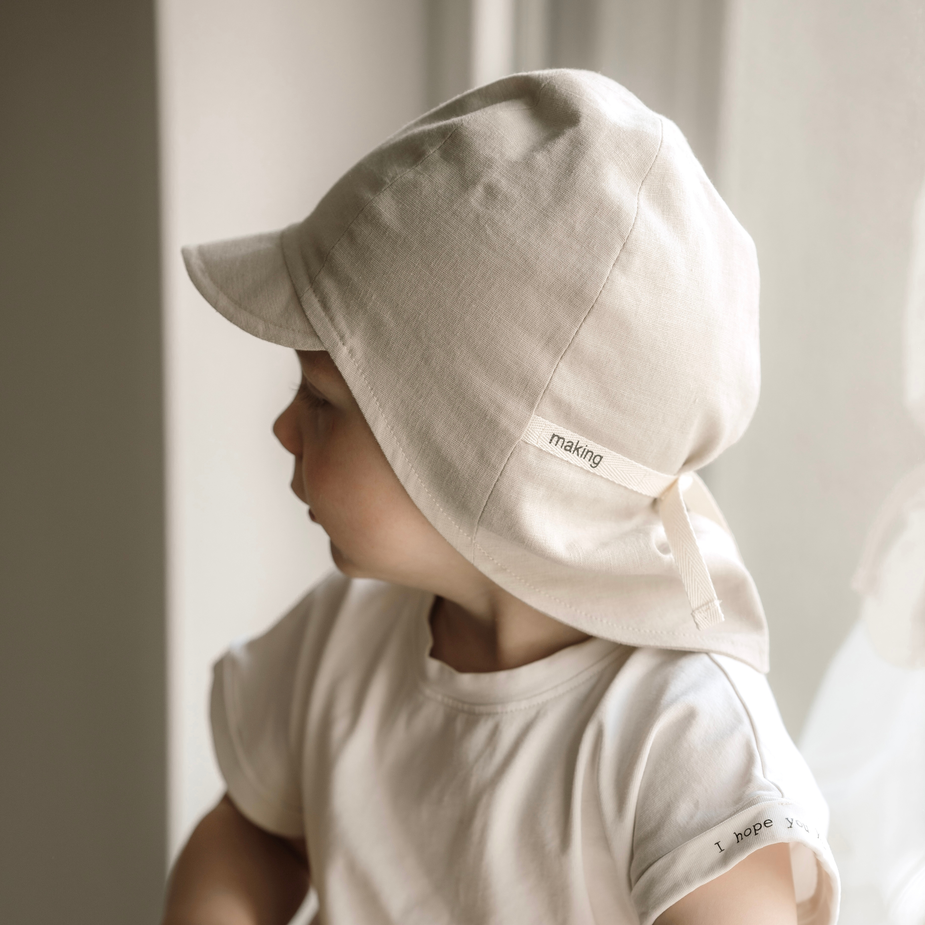 Sonnenhut Leinenmix / natural beige