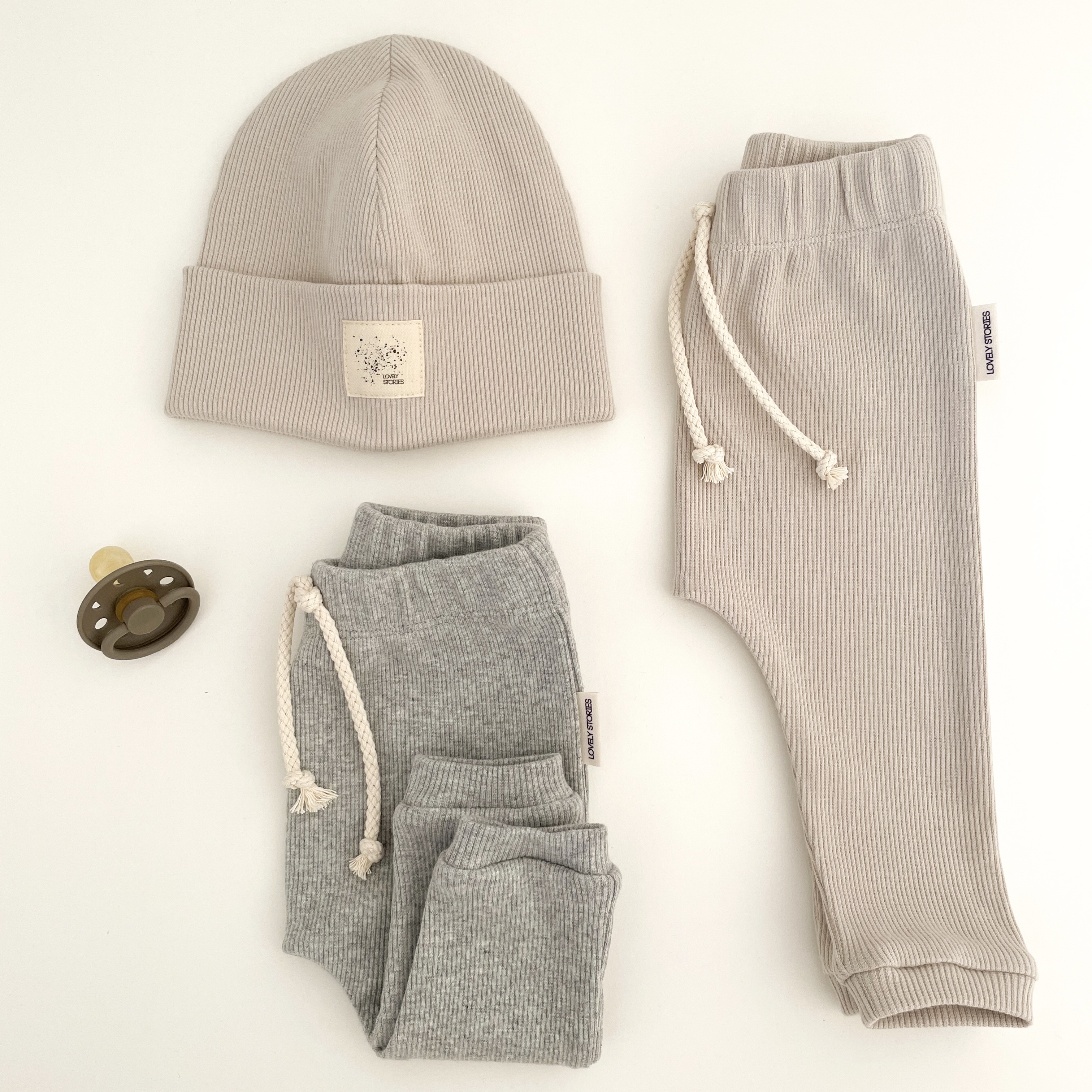 RIB pants / beige
