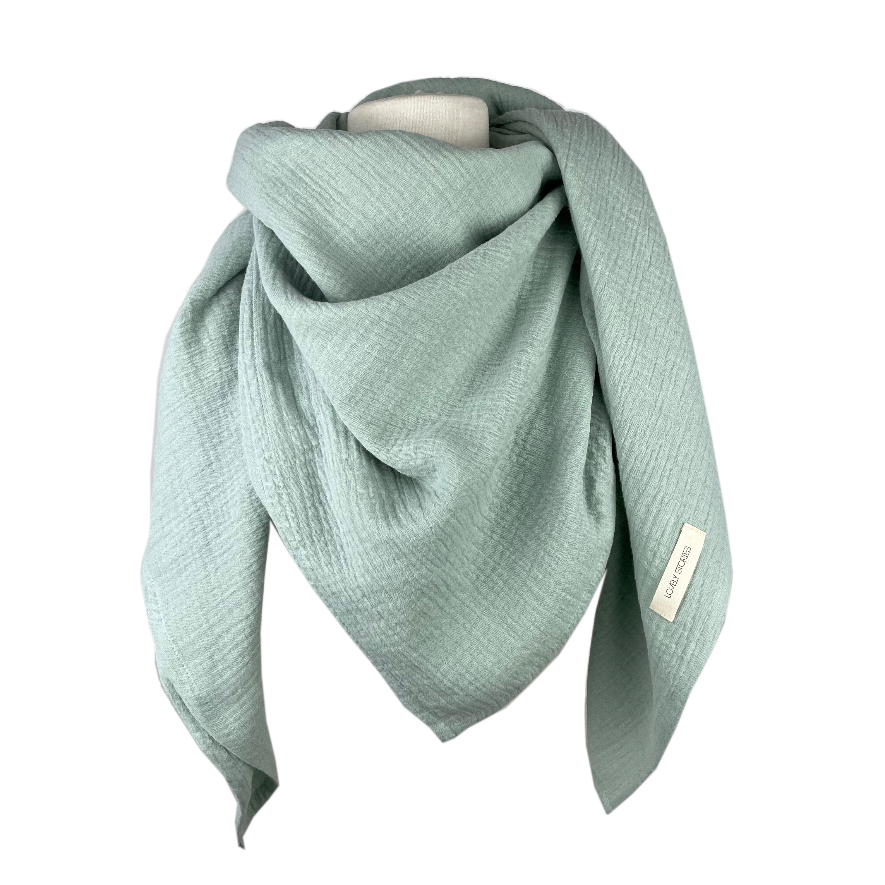 Musselinschal WOMEN / dusty mint