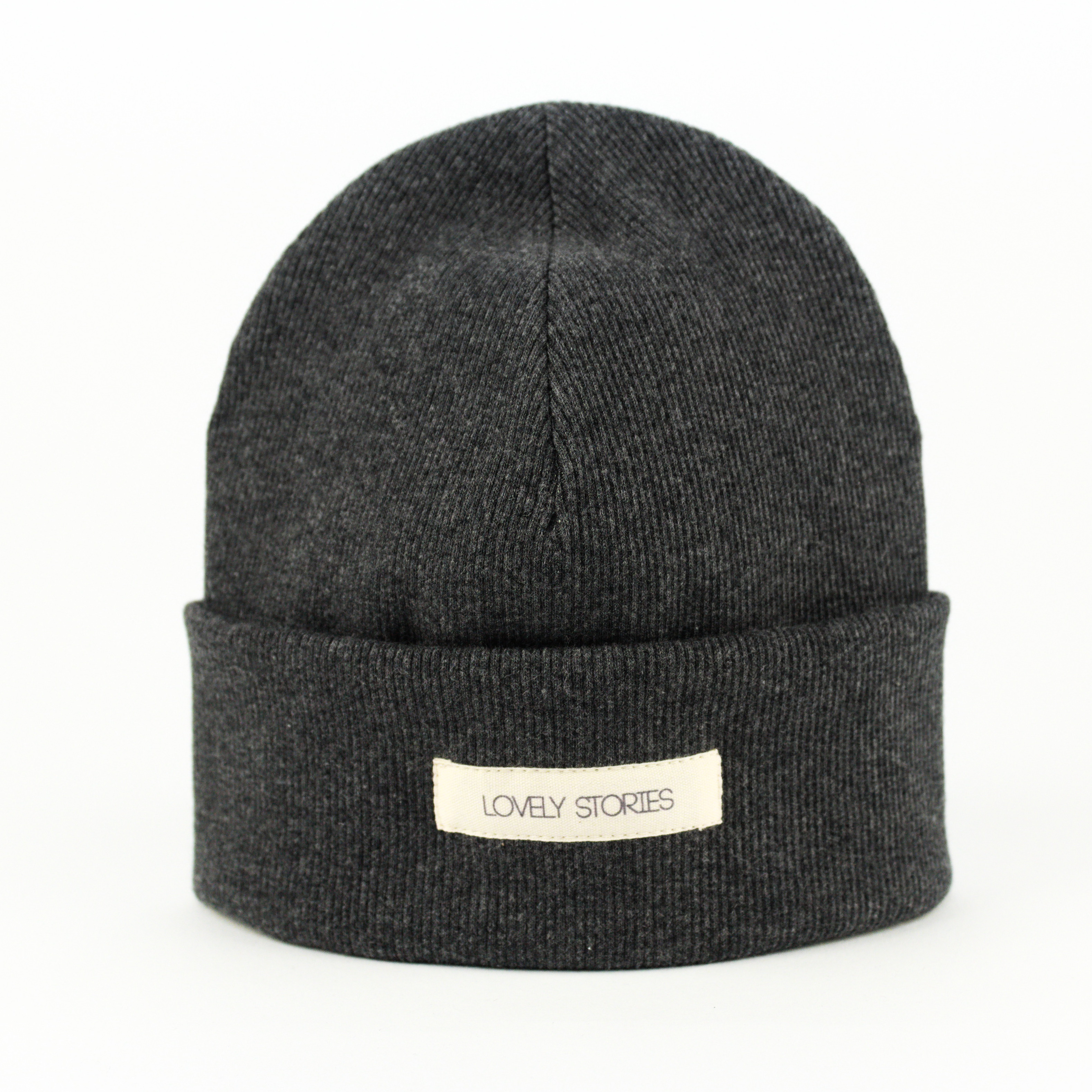 RIB Beanie LOVELY STORIES / dark grey