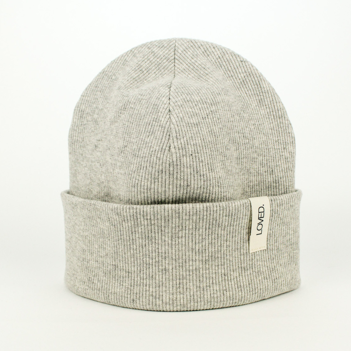 RIB Beanie LOVED / light grey